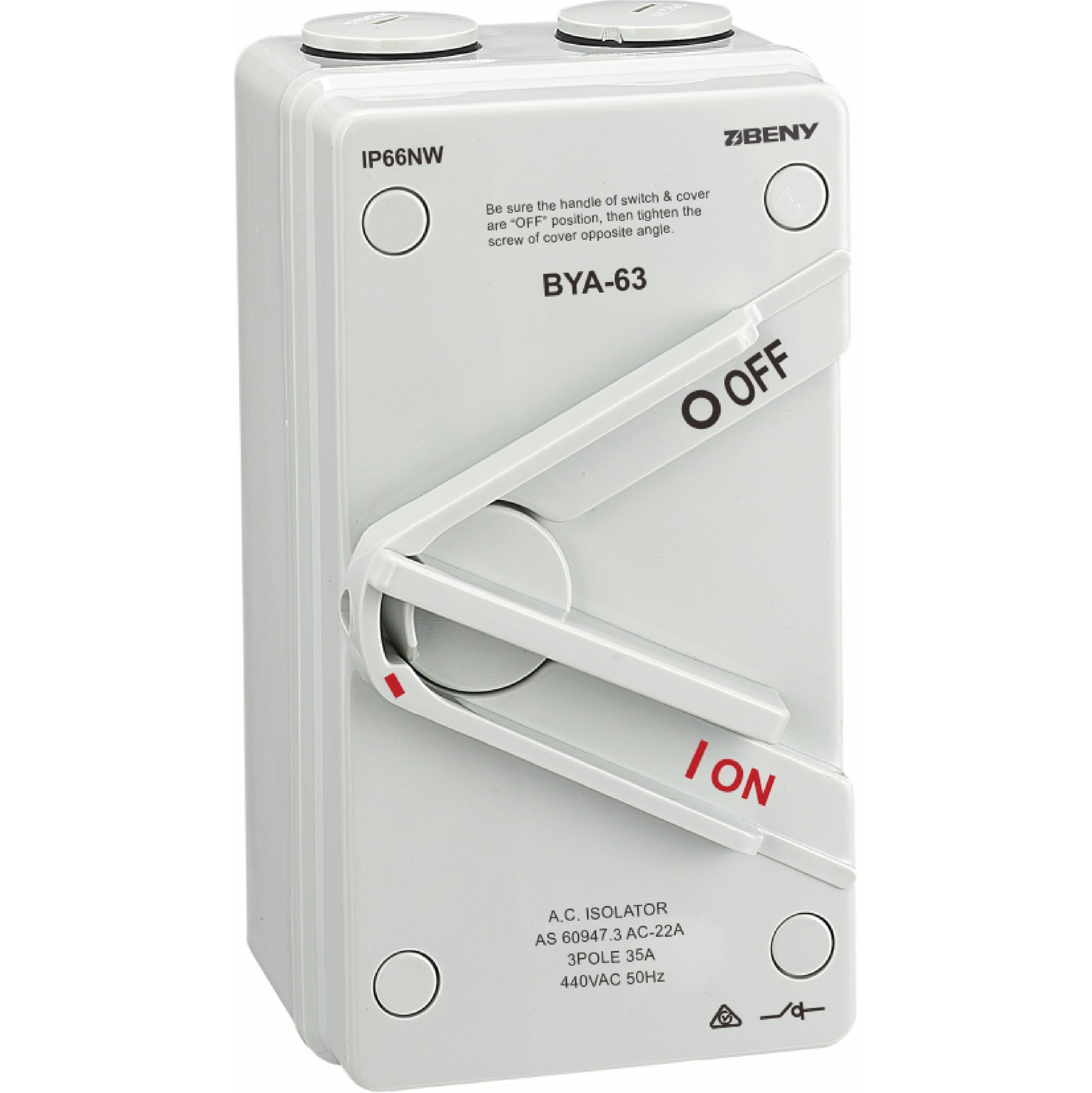 ZJBENY AC Isolator 35A 1 Pole (BYA-63)