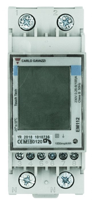 Wallbox 1Ph inline meter, 100A, 2 DIN Rail modules