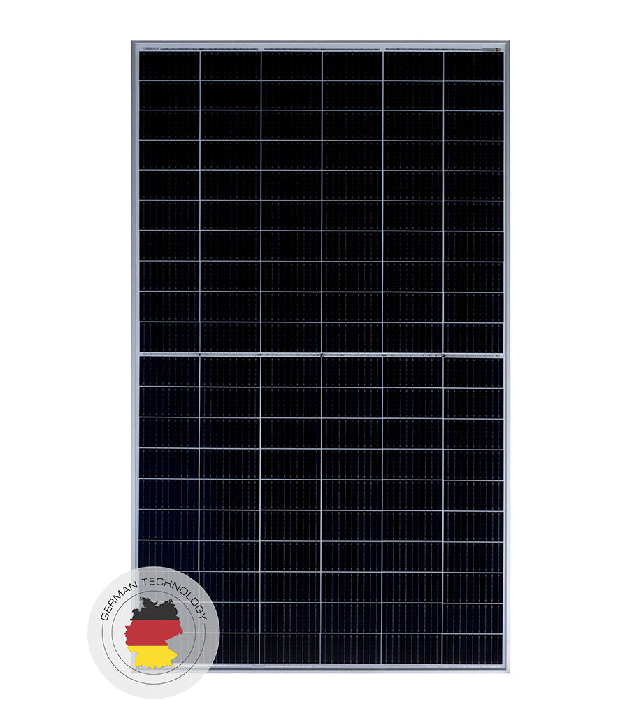 AE Solar METEOR 440W N-TYPE Dual-glass Bifacial 108 Halfcells Blackframe 30mm MC4 [IEC 61215:2021]